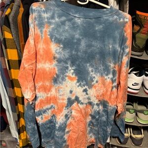 We The Free blue and pink tie dye top